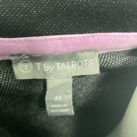 T BY Talbots RAGLAN HALF ZIP PULLOVER - GEO JACQUARD Size Medium - Picture 9 of 11